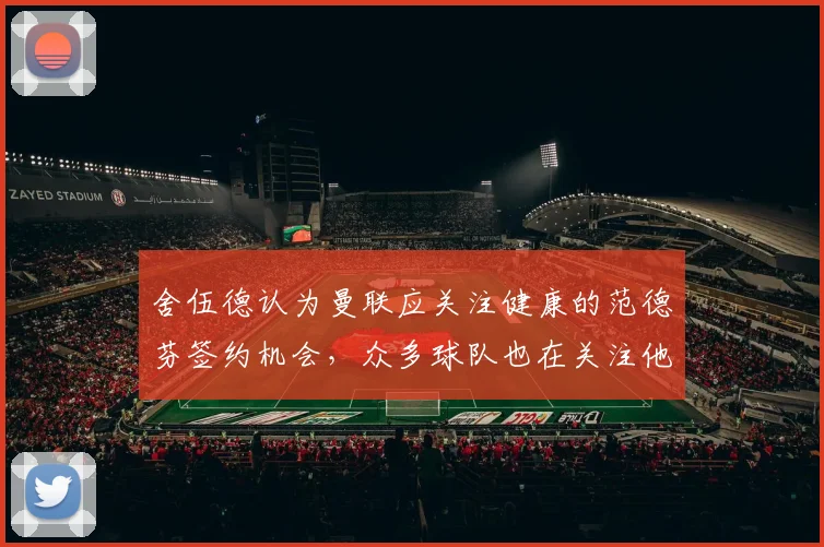 舍伍德认为曼联应关注健康的范德芬签约机会，众多球队也在关注他